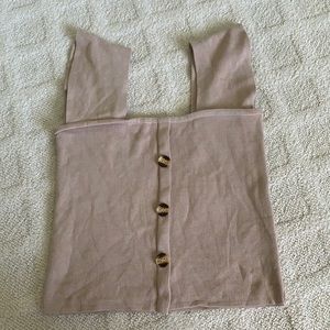 Taupe Button Tank